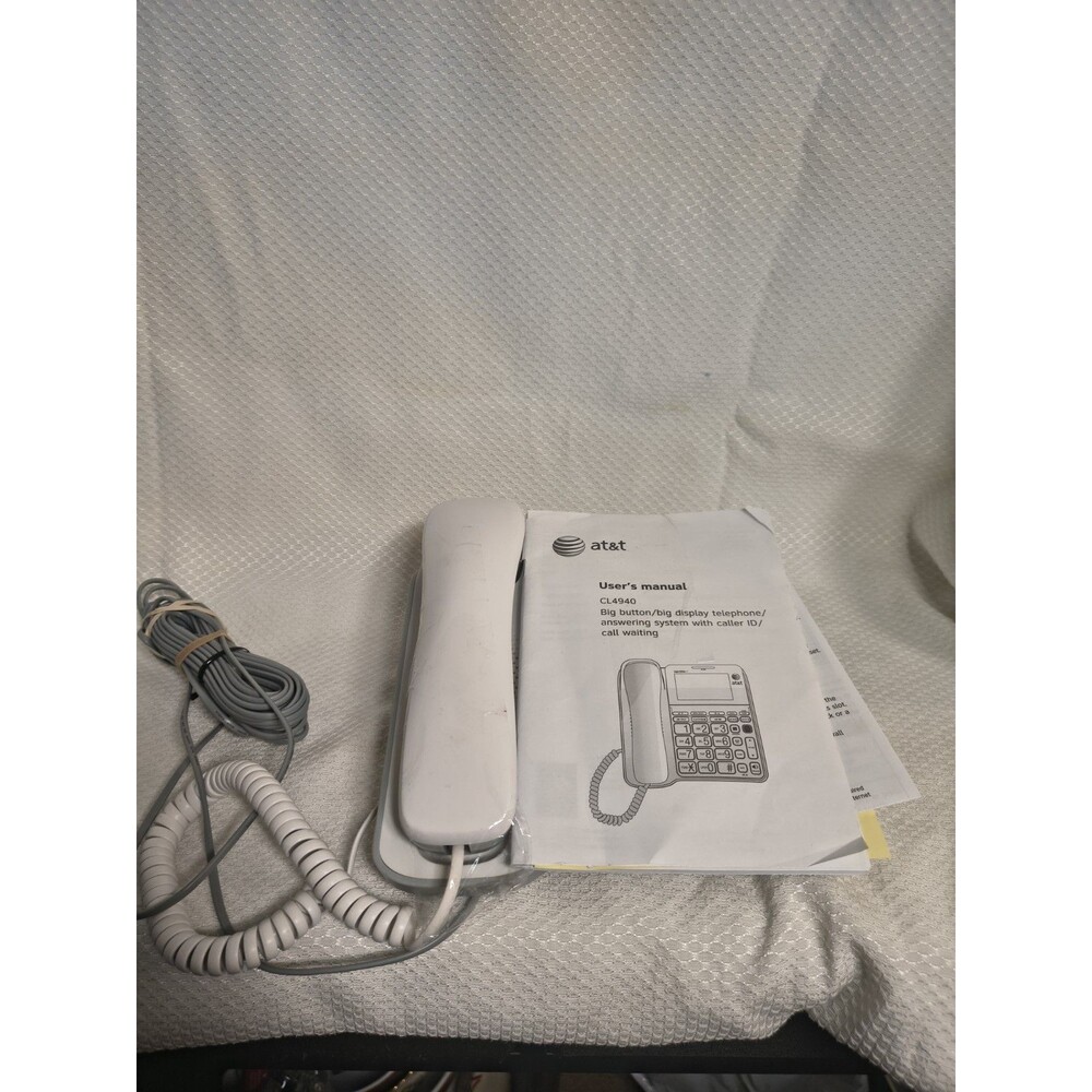 AT&T CL4940 Big Button Corded Phone Answering System Large Tilt Display Manual